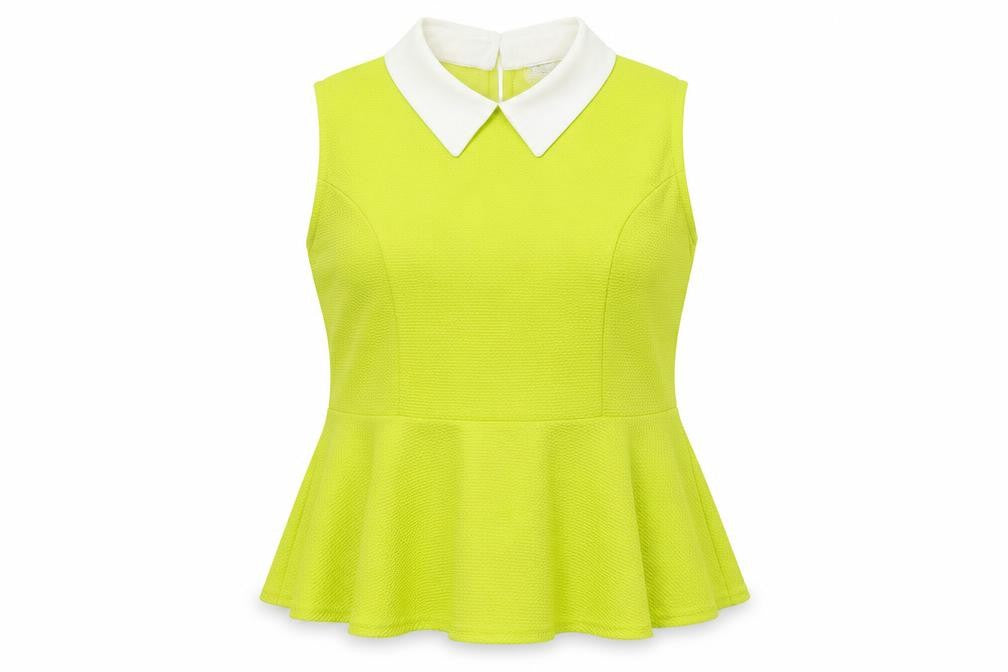 Womens UK Size 12 cameo rose Yellow Basic Tank