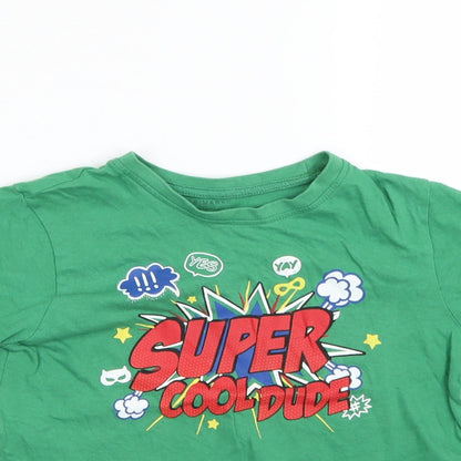Primark Boys Green   Basic T-Shirt Size 7-8 Years
