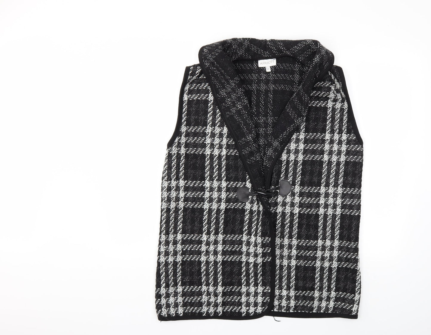 Apricot Womens Black Check  Jacket Waistcoat Size S