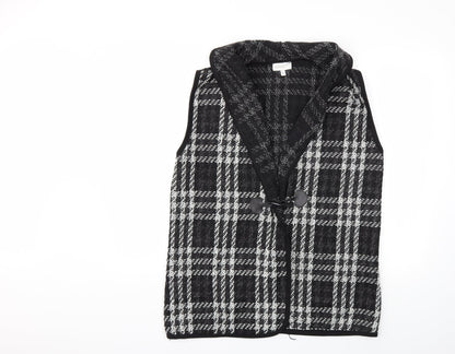Apricot Womens Black Check  Jacket Waistcoat Size S