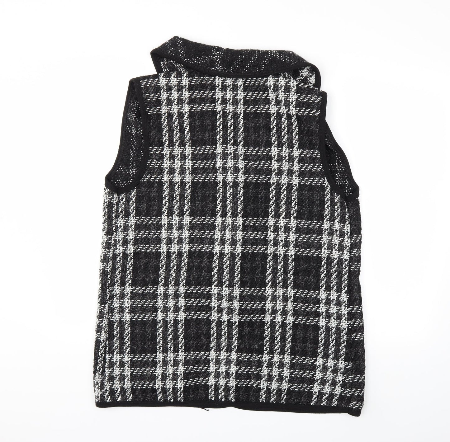 Apricot Womens Black Check  Jacket Waistcoat Size S