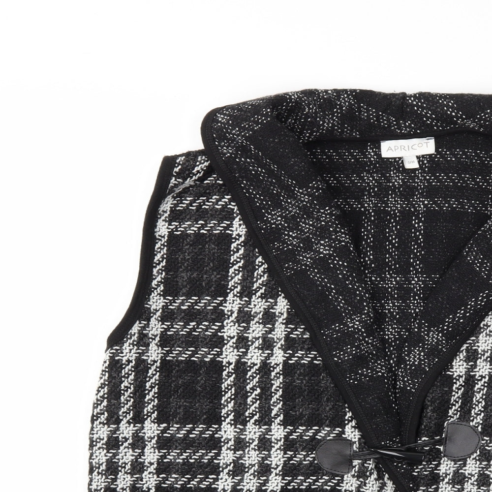 Apricot Womens Black Check  Jacket Waistcoat Size S