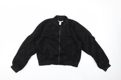 Womens UK Size 10 H&M Beige Bomber Jacket
