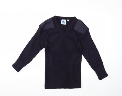 Blue Castle Womens Blue  Knit Pullover Jumper Size S