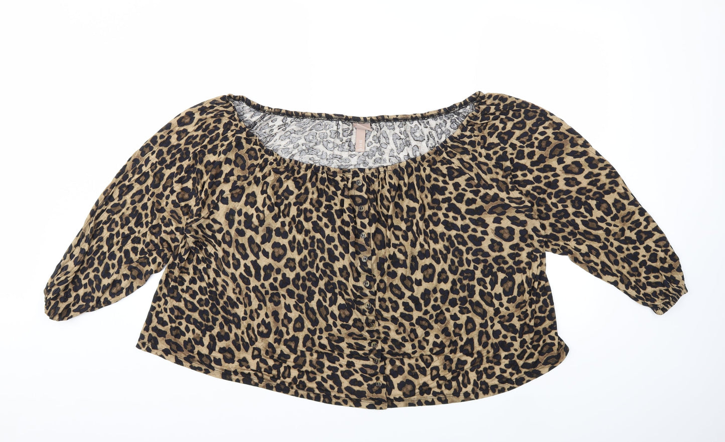 Womens UK Size 2XL H&M Brown Basic Blouse