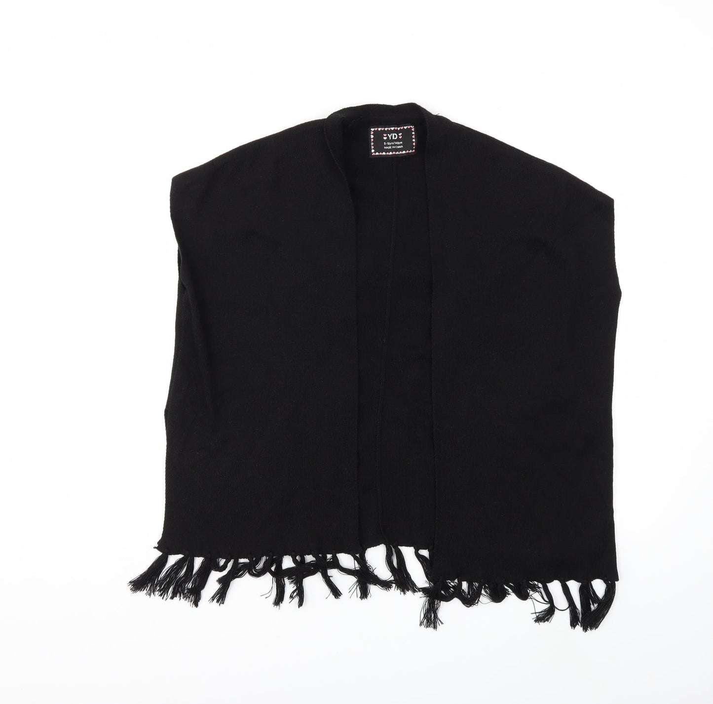 Young Dimension Girls Black  Knit Cardigan Jumper Size 9-10 Years