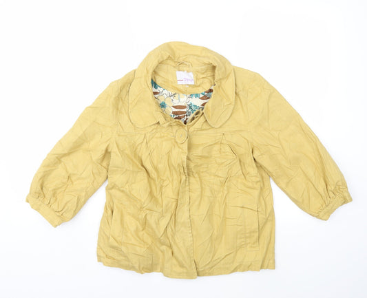 Papaya Womens Yellow   Jacket Coat Size 10