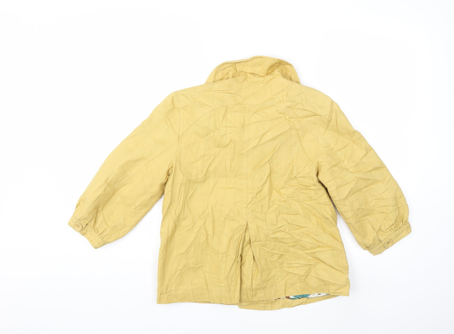 Papaya Womens Yellow   Jacket Coat Size 10