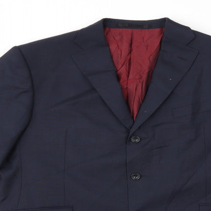 Mens UK Size 42 Marks and Spencer Regular Blue Suit Jacket