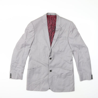 Mens UK Size 38 Preworn Regular Grey Suit Jacket