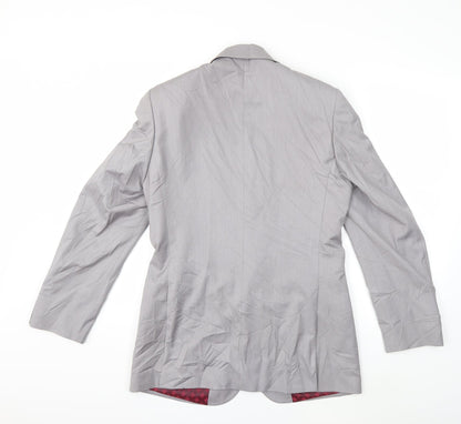 Mens UK Size 38 Preworn Regular Grey Suit Jacket
