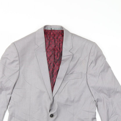 Mens UK Size 38 Preworn Regular Grey Suit Jacket