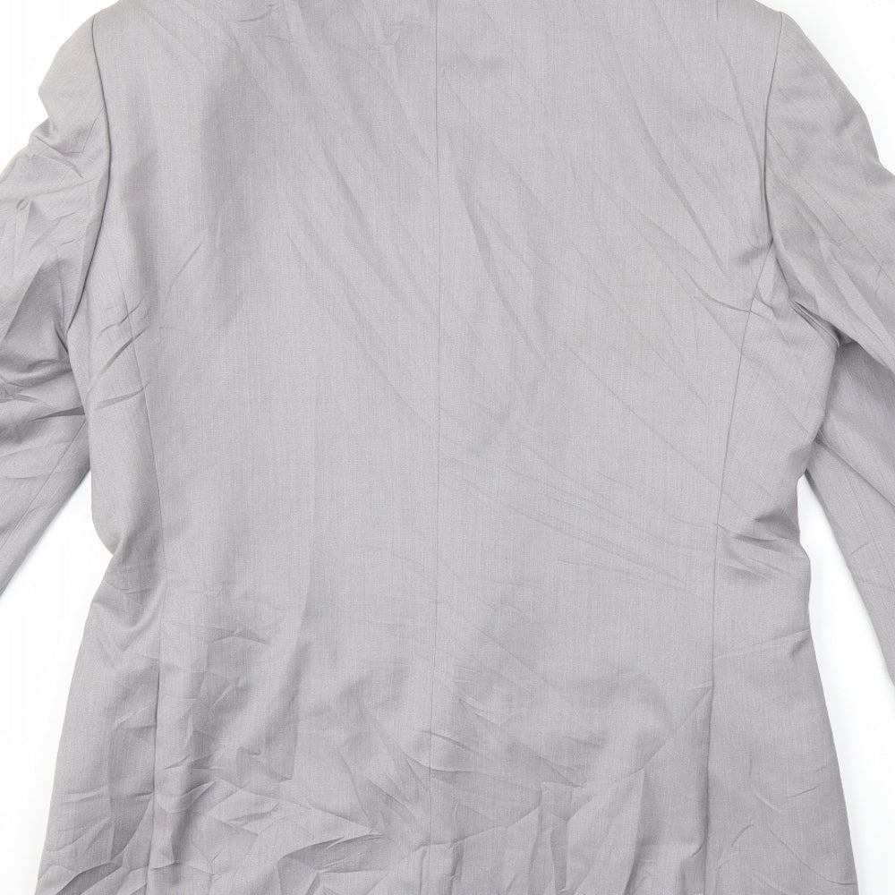 Mens UK Size 38 Preworn Regular Grey Suit Jacket