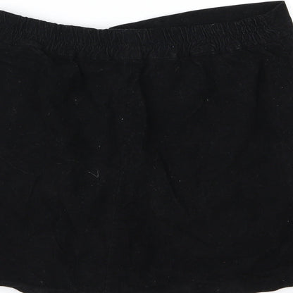 Lulua Womens Black  Corduroy A-Line Skirt Size L