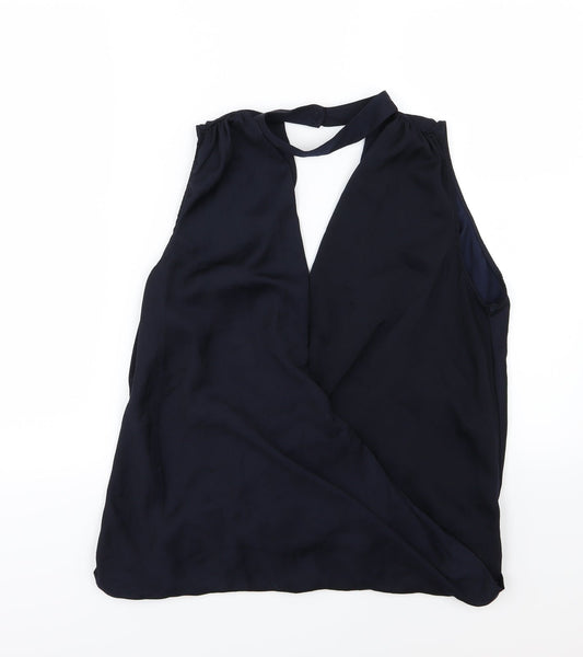 Womens UK Size 12 New Look Blue Basic Blouse