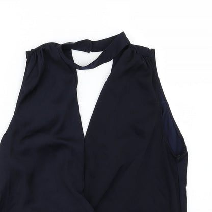 Womens UK Size 12 New Look Blue Basic Blouse