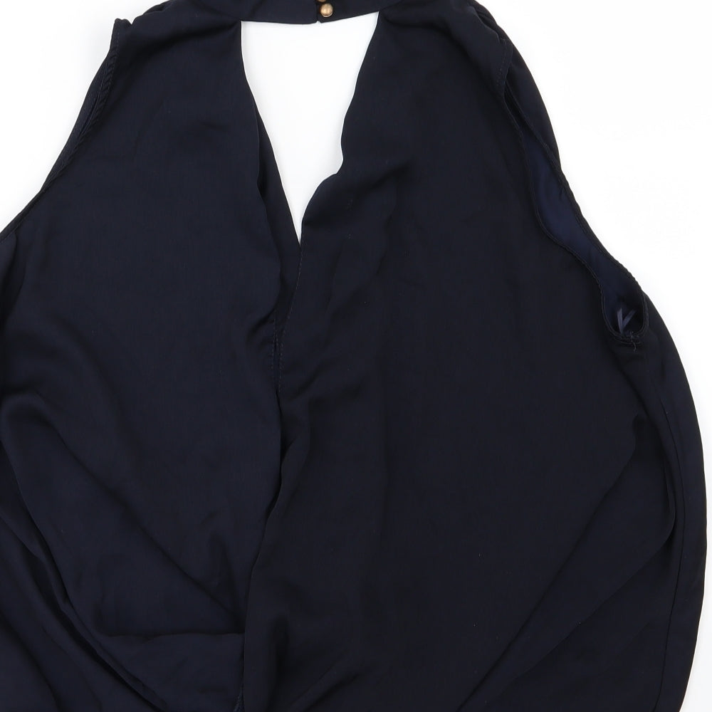Womens UK Size 12 New Look Blue Basic Blouse