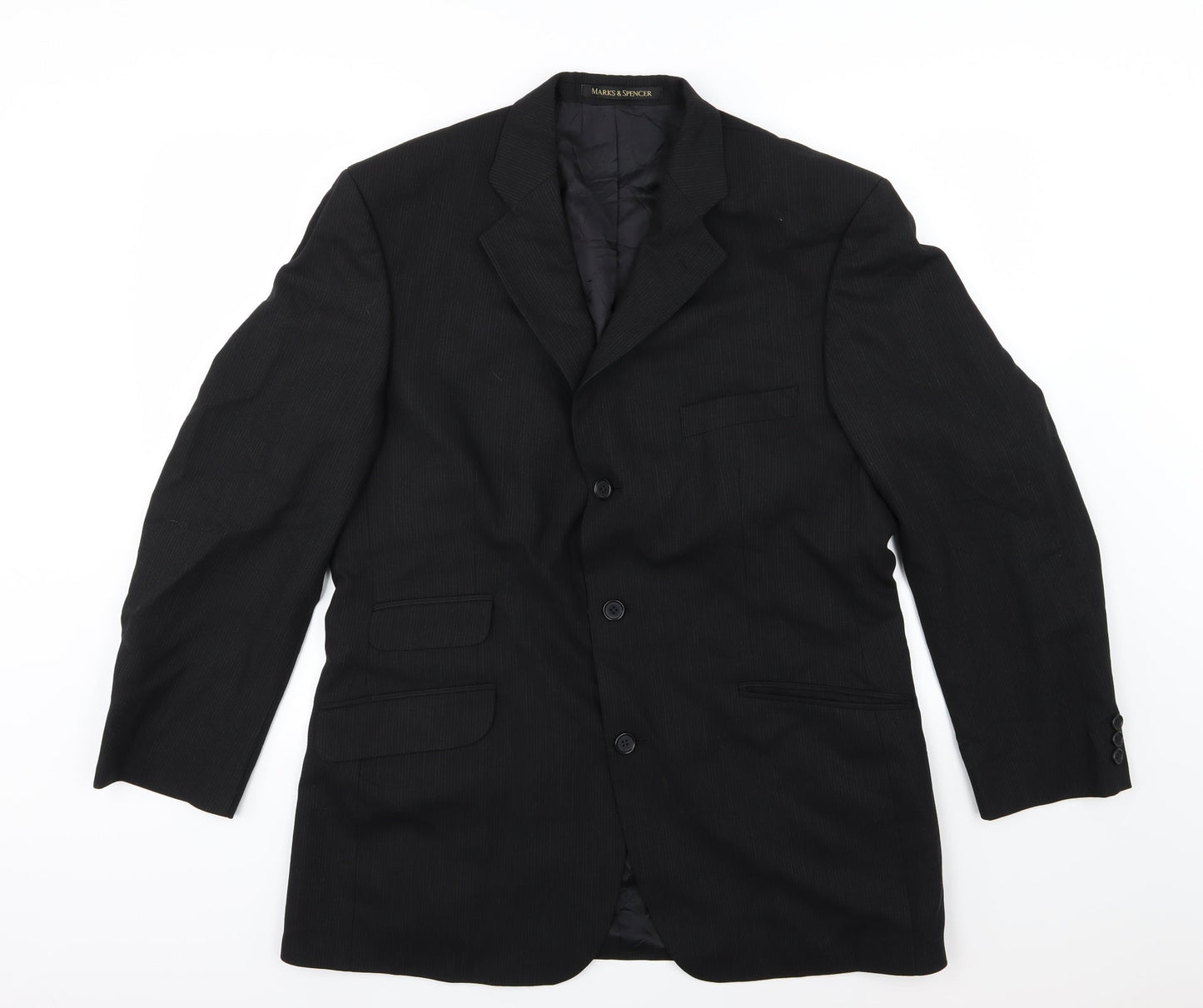 Mens UK Size 40 Marks and Spencer Regular Black Suit Jacket