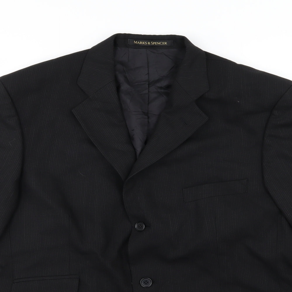Mens UK Size 40 Marks and Spencer Regular Black Suit Jacket