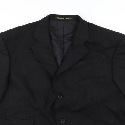Mens UK Size 40 Marks and Spencer Regular Black Suit Jacket