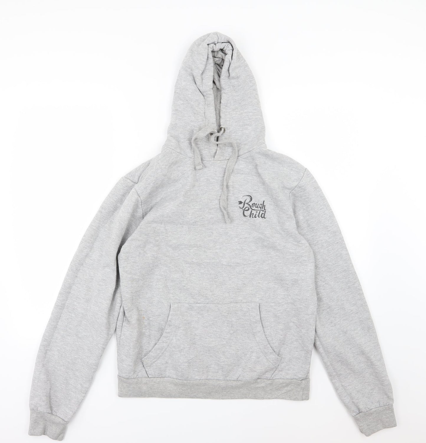 Rough Child Mens Grey  Jersey Pullover Hoodie Size M