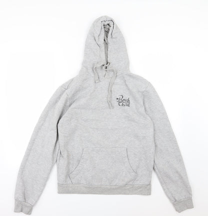 Rough Child Mens Grey  Jersey Pullover Hoodie Size M