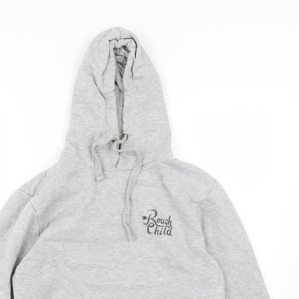 Rough Child Mens Grey  Jersey Pullover Hoodie Size M