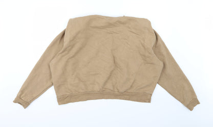 H&M Womens Brown  Jersey Pullover Sweatshirt Size XL  - Padded Shoulders