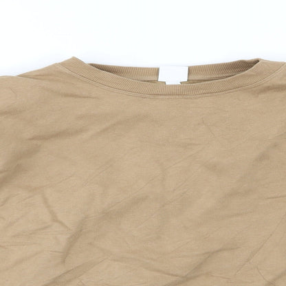 H&M Womens Brown  Jersey Pullover Sweatshirt Size XL  - Padded Shoulders