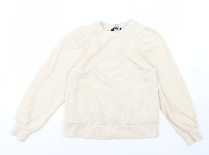 Dorothy Perkins Womens Beige  Jersey Pullover Sweatshirt Size 8