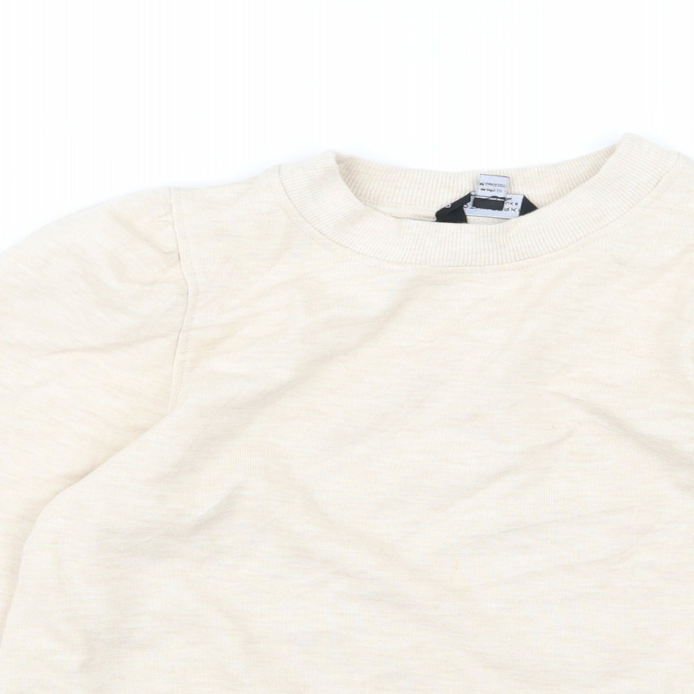 Dorothy Perkins Womens Beige  Jersey Pullover Sweatshirt Size 8