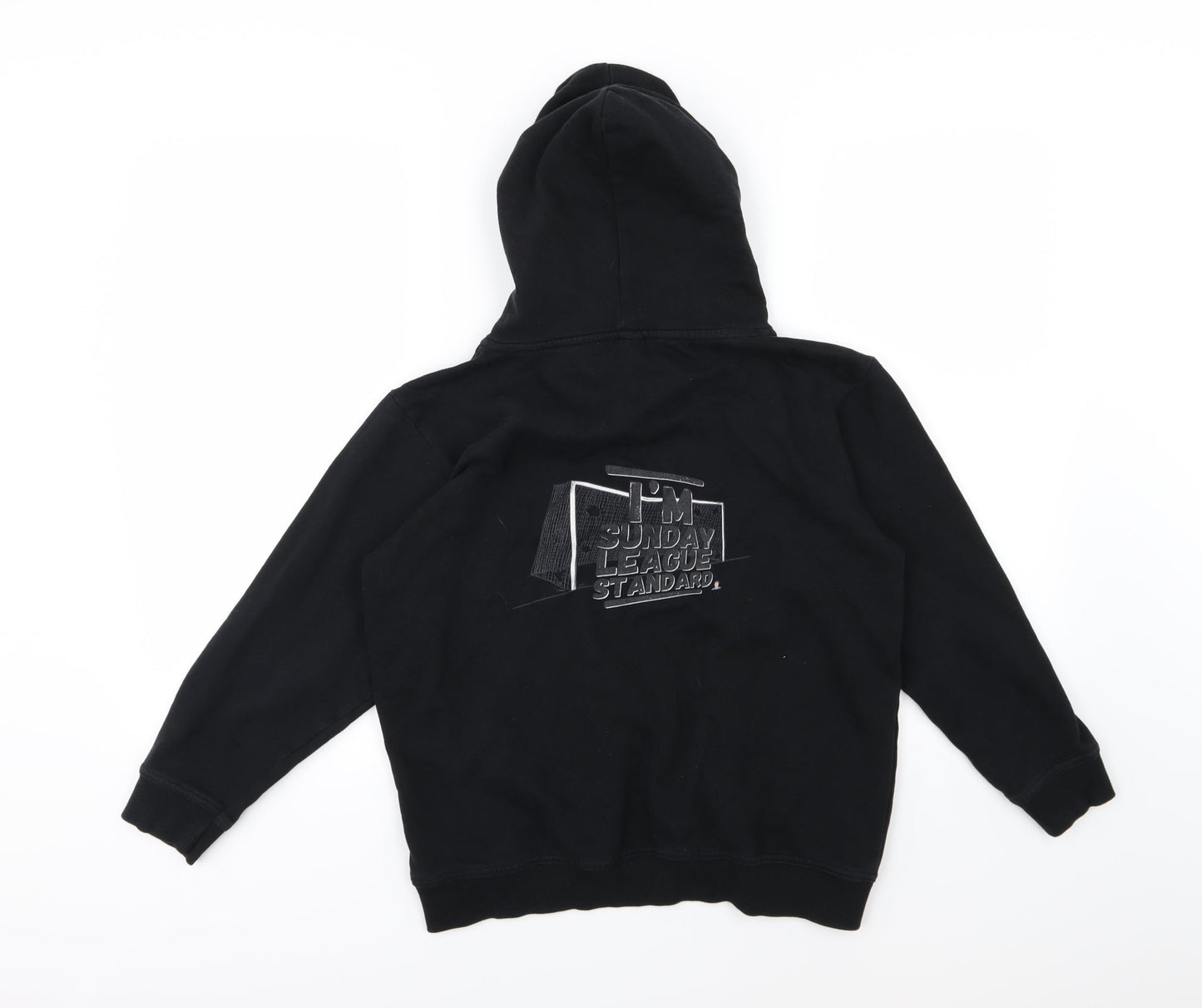 Spreadshirt Boys Black  Jersey Pullover Hoodie Size 12-13 Years  - Sunday League