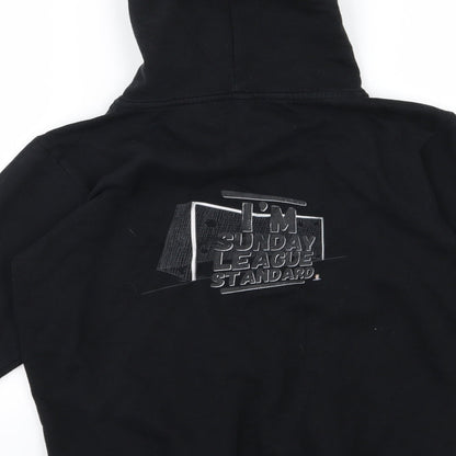 Spreadshirt Boys Black  Jersey Pullover Hoodie Size 12-13 Years  - Sunday League