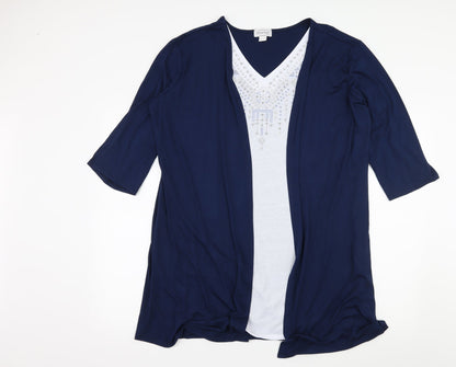 Gabrielle Vicenza Womens Blue  Jersey A-Line  Size 16  - Layered