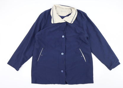 Womens UK Size 16 Gabrielle Vicenza Blue Overcoat