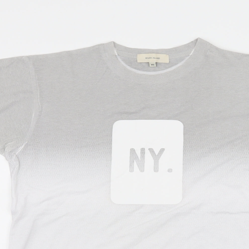 Womens UK Size XS River Island White Basic T-Shirt