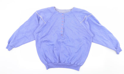 HONEY Womens Purple  Jersey Pullover Sweatshirt One Size