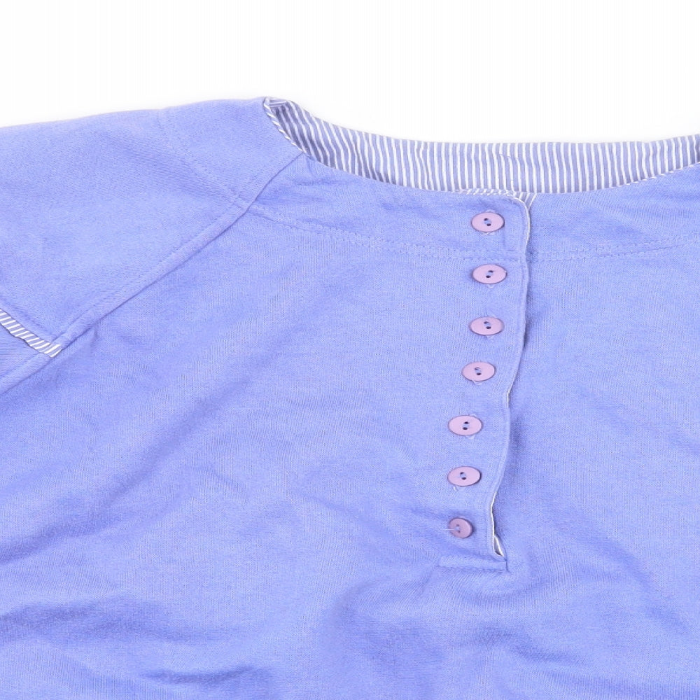 HONEY Womens Purple  Jersey Pullover Sweatshirt One Size