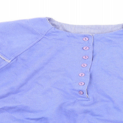 HONEY Womens Purple  Jersey Pullover Sweatshirt One Size