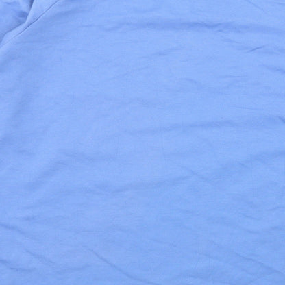Preworn Womens Blue  Jersey Pullover Sweatshirt Size L  - Live Life