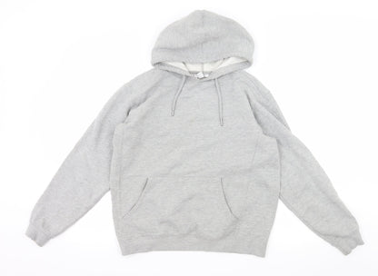 Topshop Womens Grey  Jersey Pullover Hoodie Size XS
