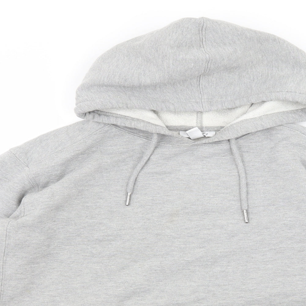 Topshop Womens Grey  Jersey Pullover Hoodie Size XS