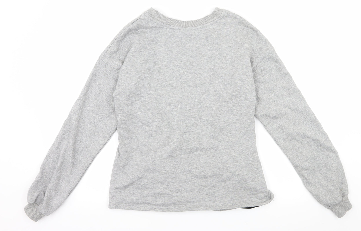 Timing Womens Grey  Jersey Pullover Sweatshirt Size S  - Lace up detail