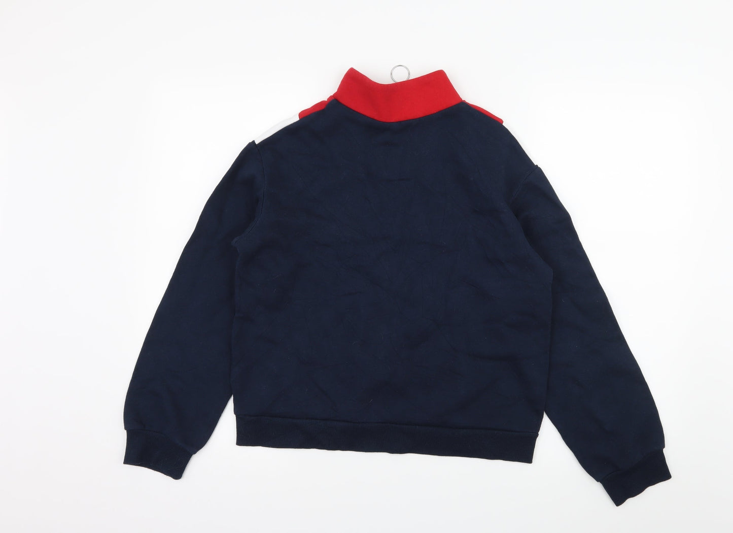 H&M Womens Blue Striped Jersey Pullover Sweatshirt Size XS