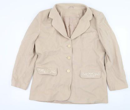 Womens UK Size 20 Preworn Ivory Pea Coat