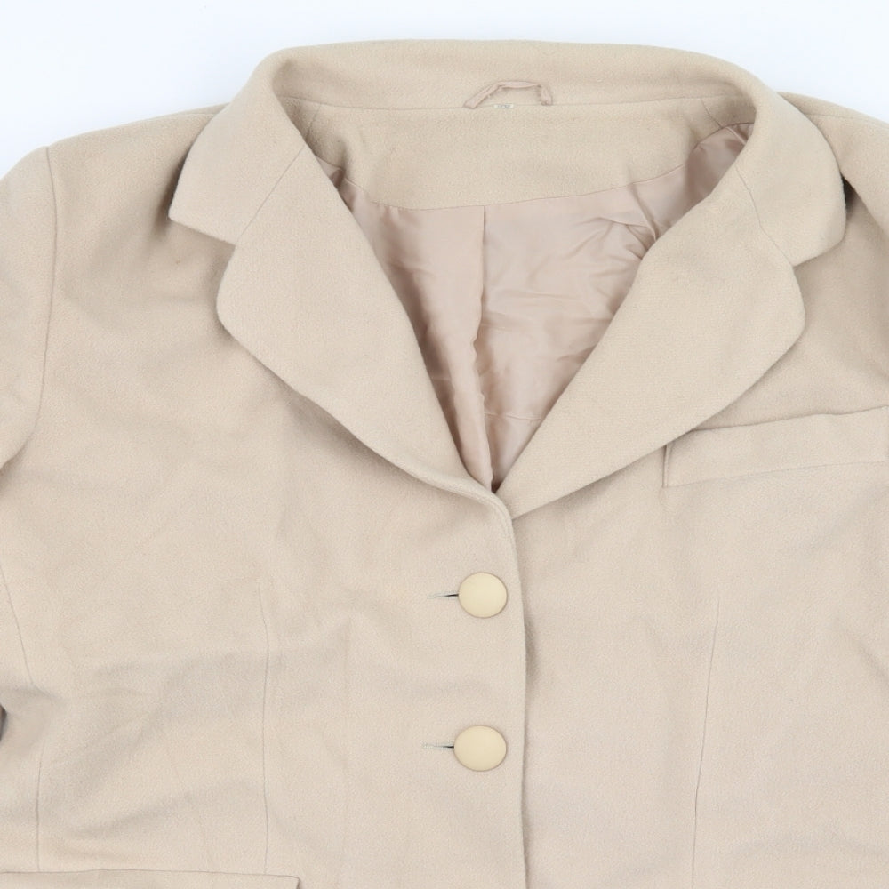 Womens UK Size 20 Preworn Ivory Pea Coat