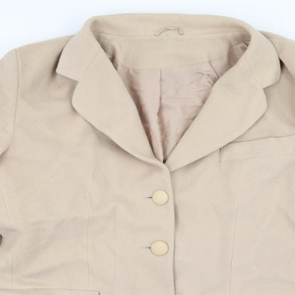 Womens UK Size 20 Preworn Ivory Pea Coat
