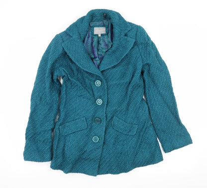 Per Una Womens Blue   Overcoat Coat Size 10