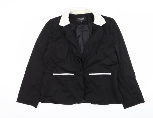 Womens UK Size 18 Peacocks Black Jacket