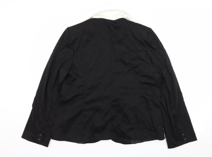 Womens UK Size 18 Peacocks Black Jacket